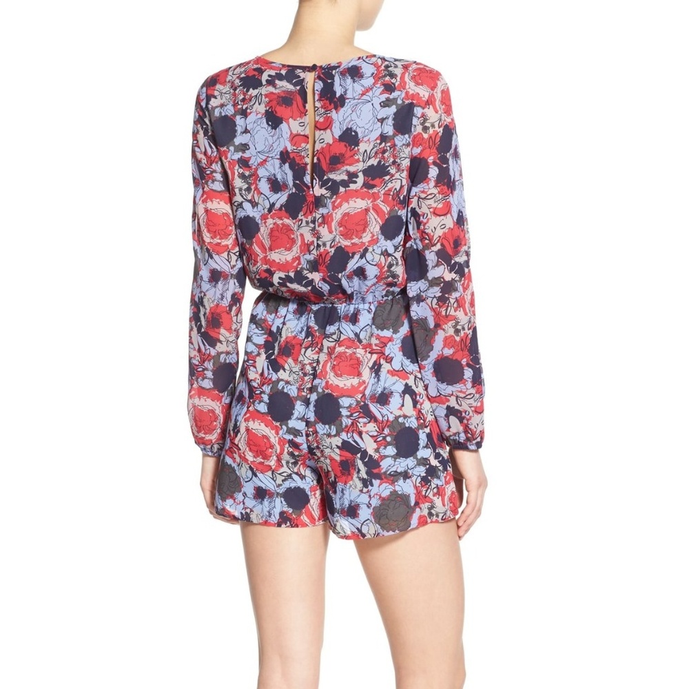 Leith | Floral Cold-Shoulder Keyhole Romper - Picture 8 of 8